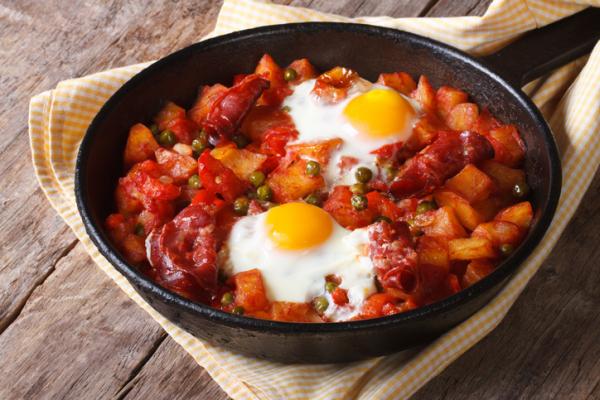 The best recipes for students - Eggs on the plate