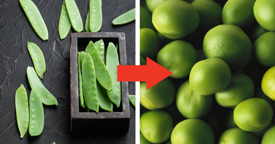 Replace sugar snap peas with peas.
