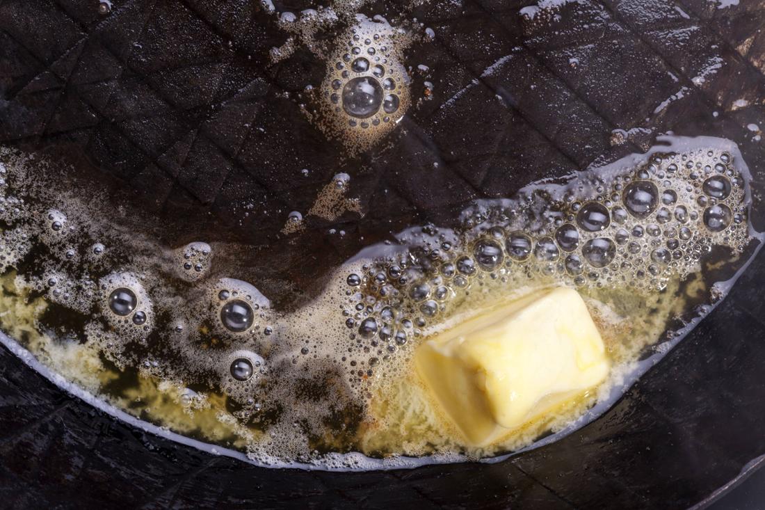 butter in a pan